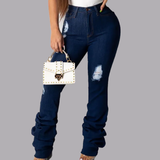 Dark Denim Slouched Mid Waist Jeans